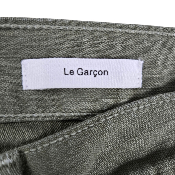 Frame Washed Military Green Le Garçon Mid-Rise Classic Boyfriend Jean Women‎ 28 - Picture 9 of 14
